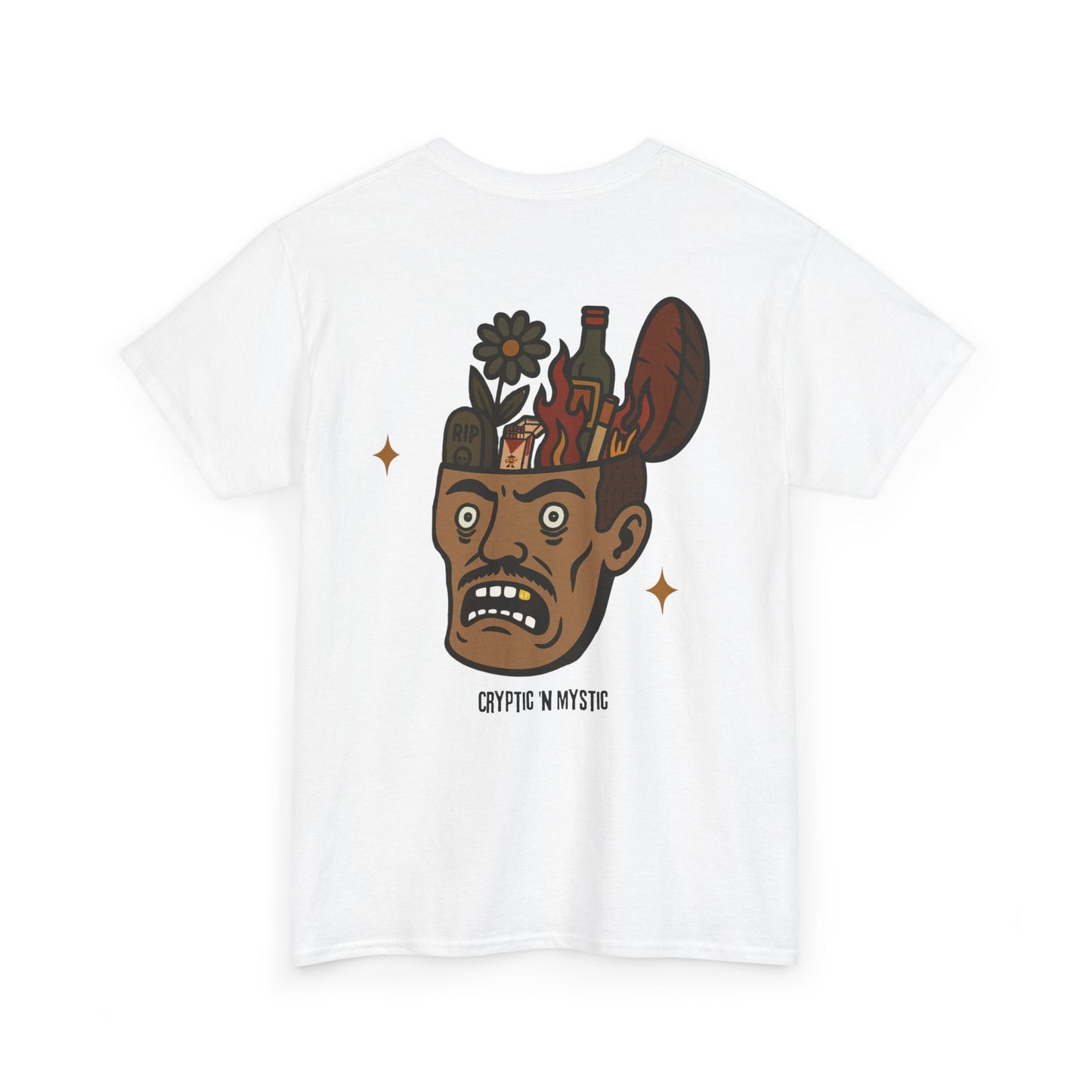 Get Outta My Head Tee, Unisex Heavy Cotton T-Shirt - Cryptic and Mystic
