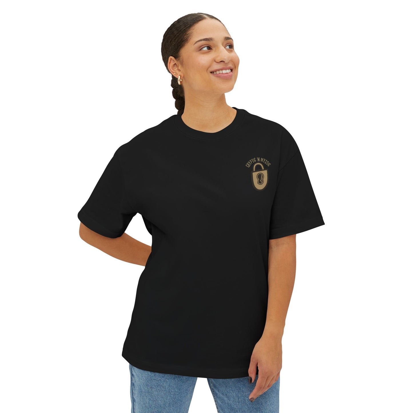 Cryptic and Mystic Unisex Boxy Graphic Tee - I Know Why The Caged Dog Barks