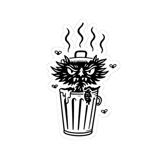 Garbage Pail Kiss-Cut Stickers | Cute & Quirky Vinyl Decals for Laptops, Scrapbooking, Gifts, Wall Art