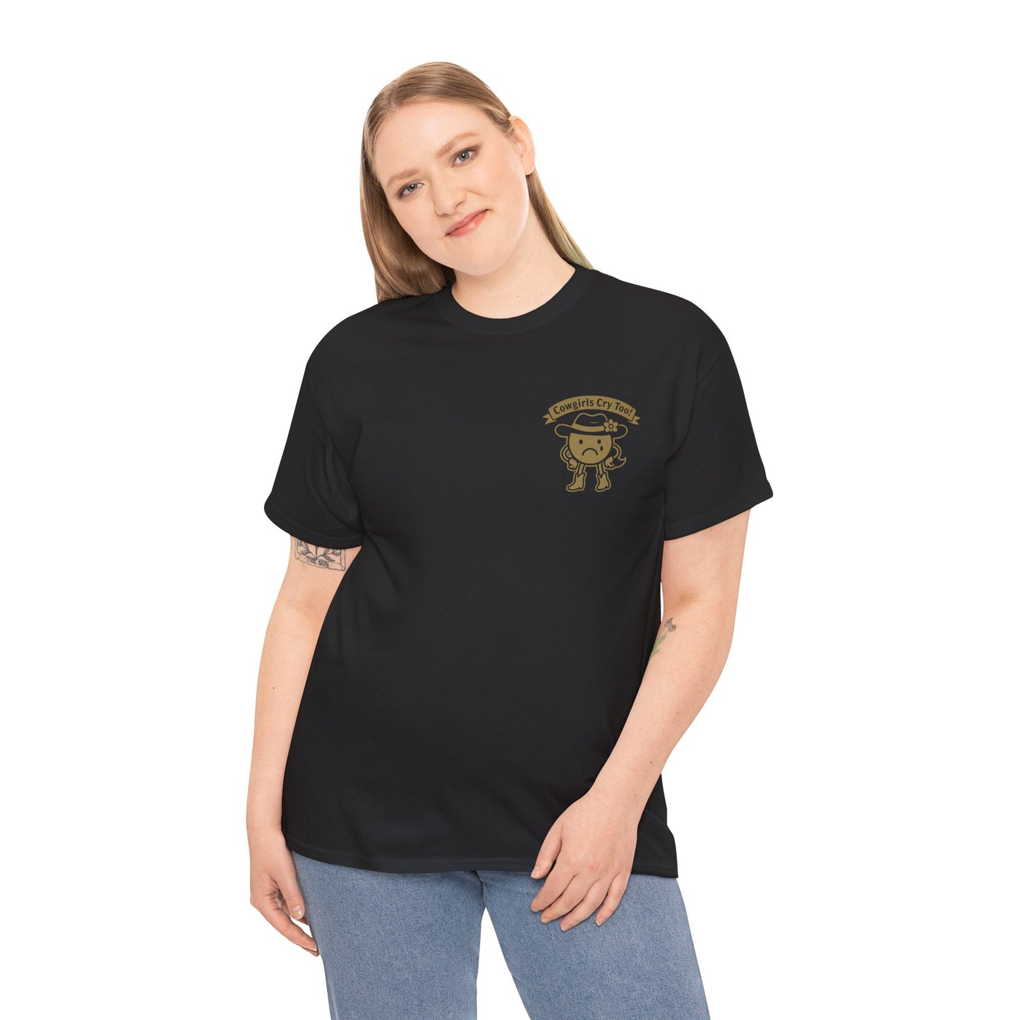 Cowgirls Cry Too Unisex Heavy Cotton Tee - Cryptic and Mystic