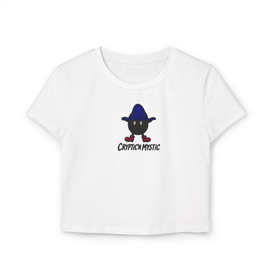 Cute Graphic Women's Baby Tee - Cryptic and Mystic - Mystical Grimley