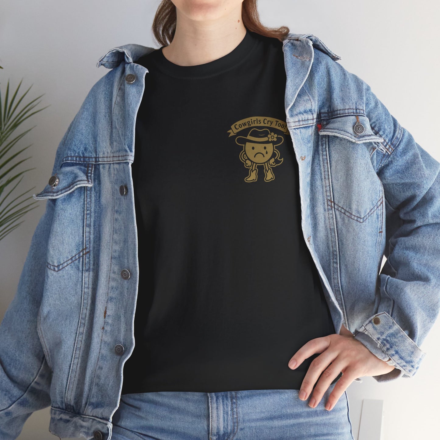 Cowgirls Cry Too Unisex Heavy Cotton Tee - Cryptic and Mystic