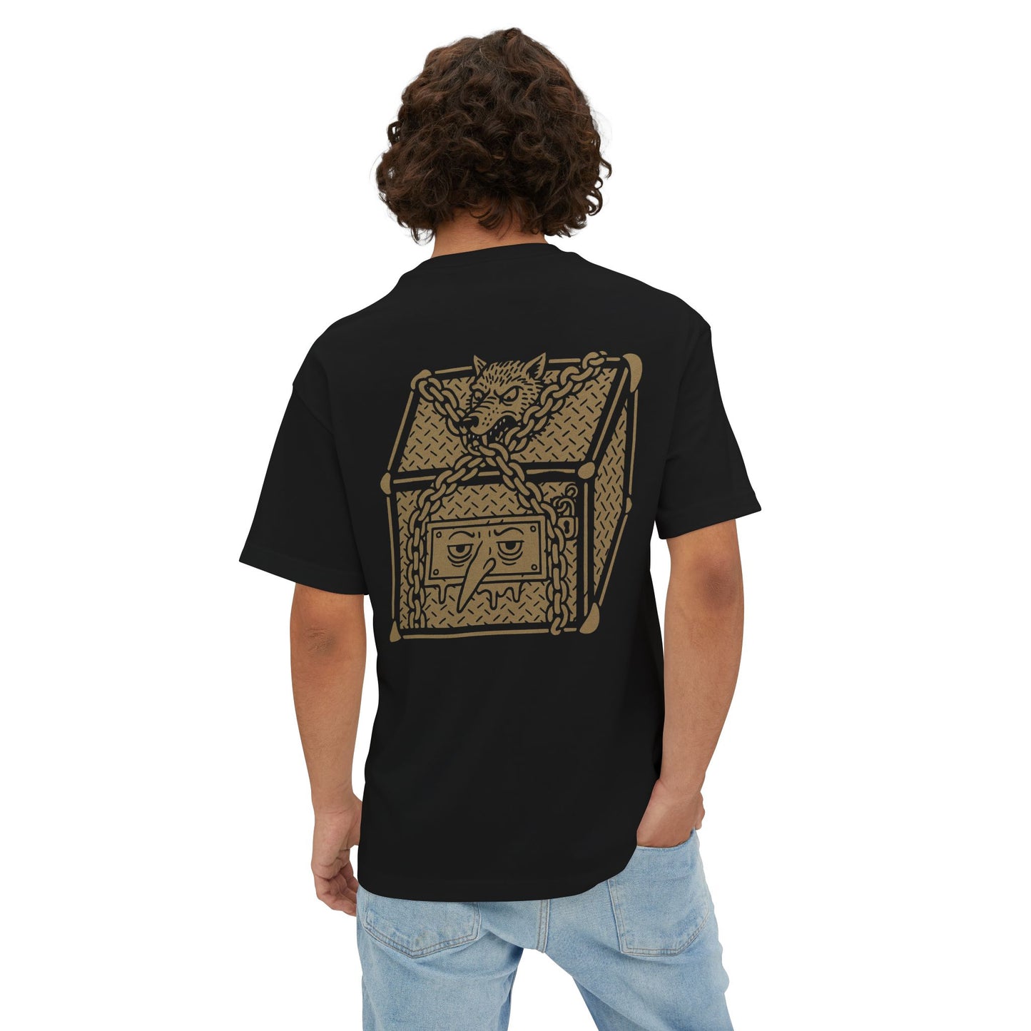 Cryptic and Mystic Unisex Boxy Graphic Tee - I Know Why The Caged Dog Barks