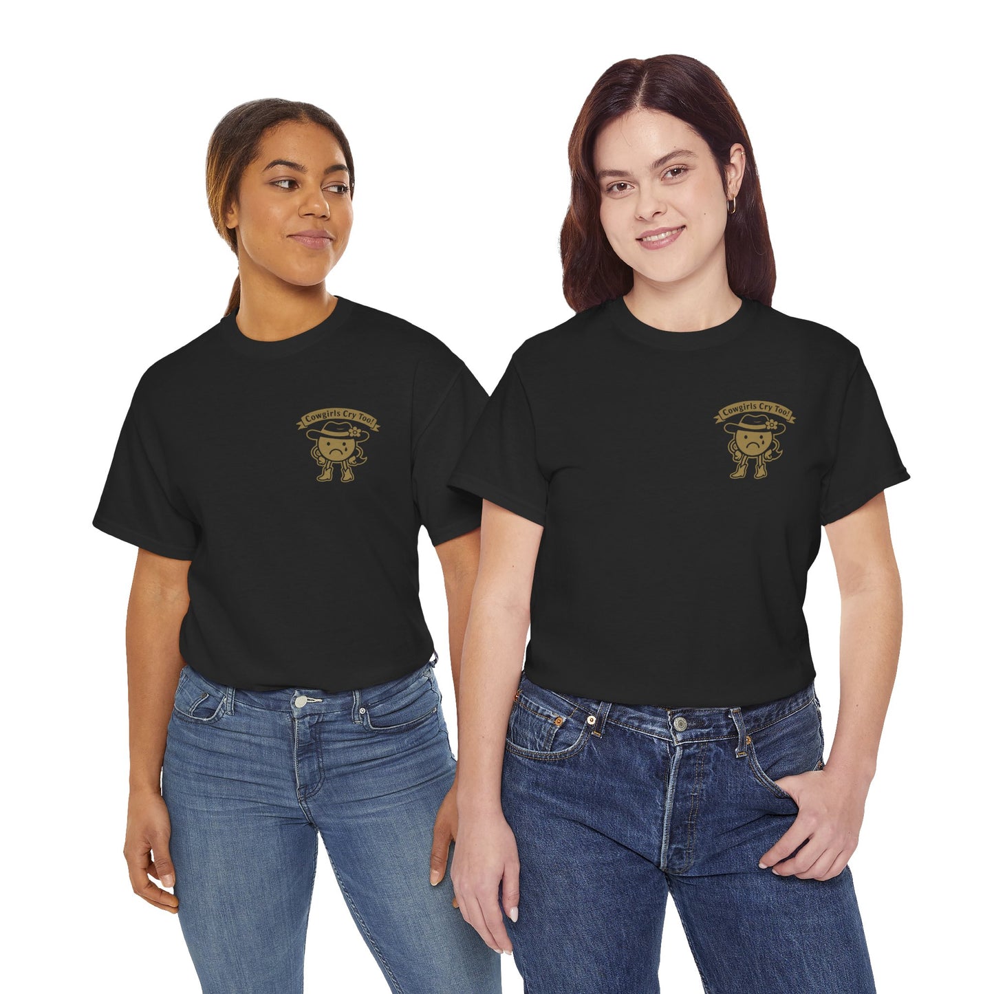 Cowgirls Cry Too Unisex Heavy Cotton Tee - Cryptic and Mystic